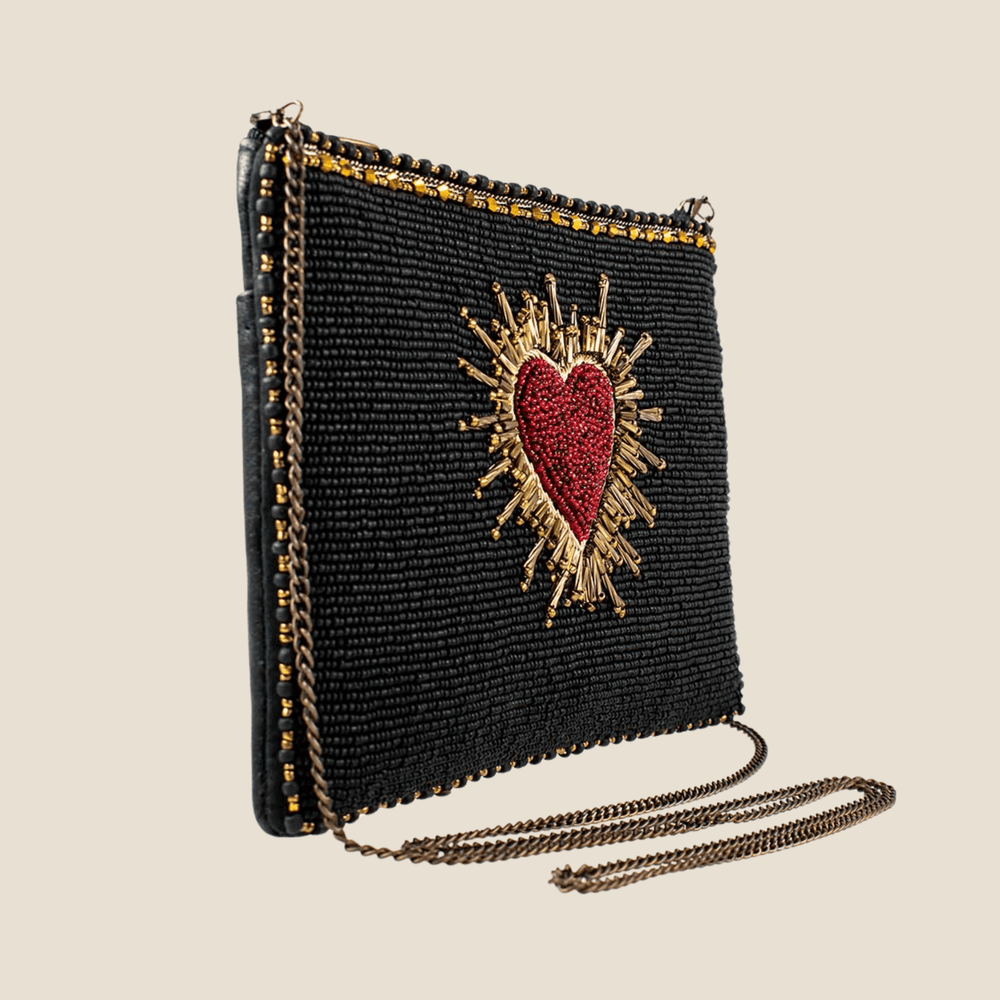 Affection Heart Beaded Bag