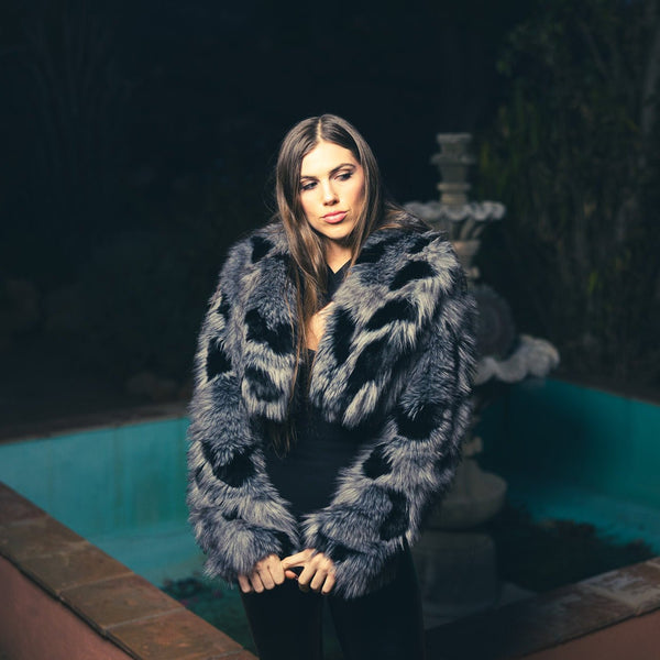 Arias Faux Fur Cropped Jacket - Outerwear - Fire Inside Me - 