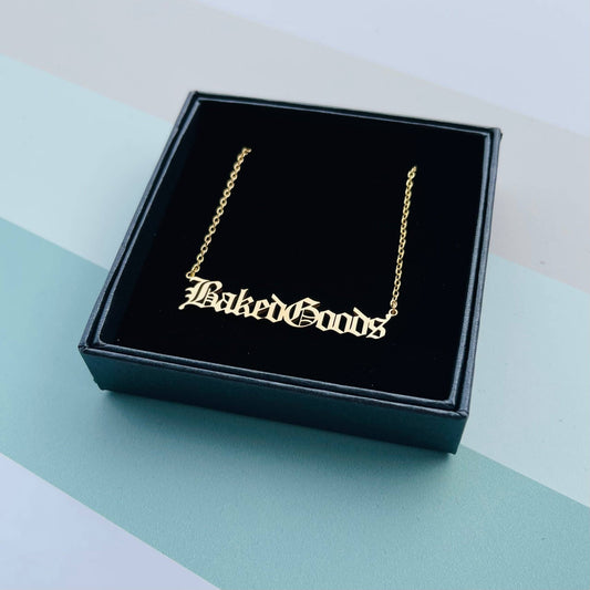 Baked Goods Gold Necklace - Fire Inside Me - 