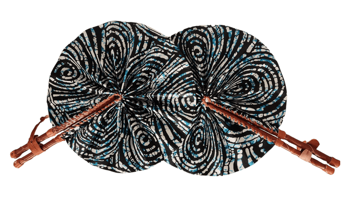 Black & Turquoise Swirl Handheld Fan - Accessories - Fire Inside Me - 