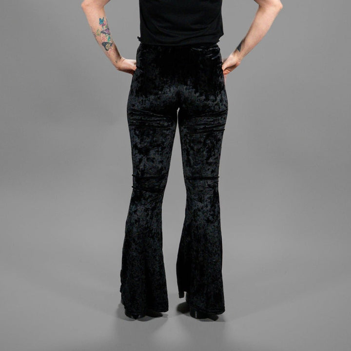 Black Velvet Bell Bottoms - Fire Inside Me - 