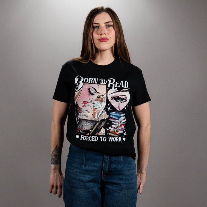 Born To Read, Forced To Work Tee - Fire Inside Me - 