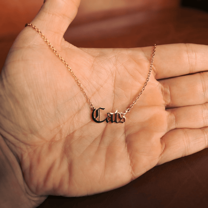 Cats Gold Necklace - Fire Inside Me - 