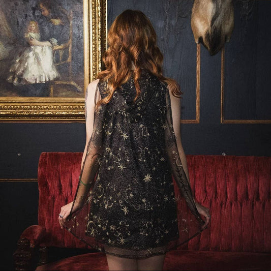 Celeste Hooded Mini Dress with Capelet - Dresses - Fire Inside Me - 