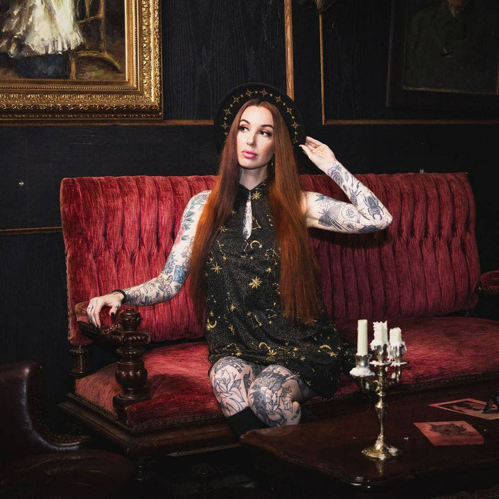 Celeste Hooded Mini Dress with Capelet - Dresses - Fire Inside Me - 