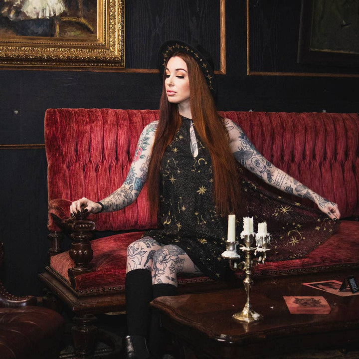 Celeste Hooded Mini Dress with Capelet - Dresses - Fire Inside Me - 
