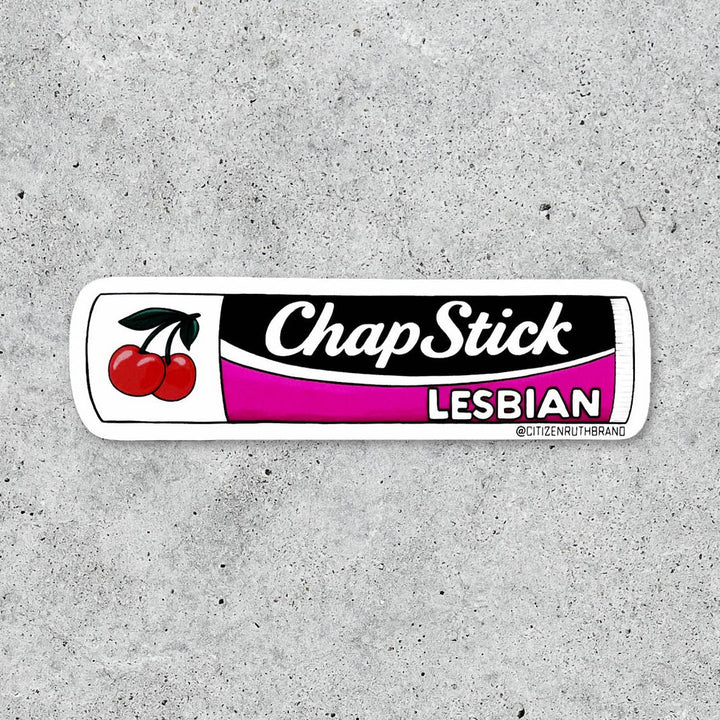 Chapstick Lesbian Vinyl Sticker - Fire Inside Me - 