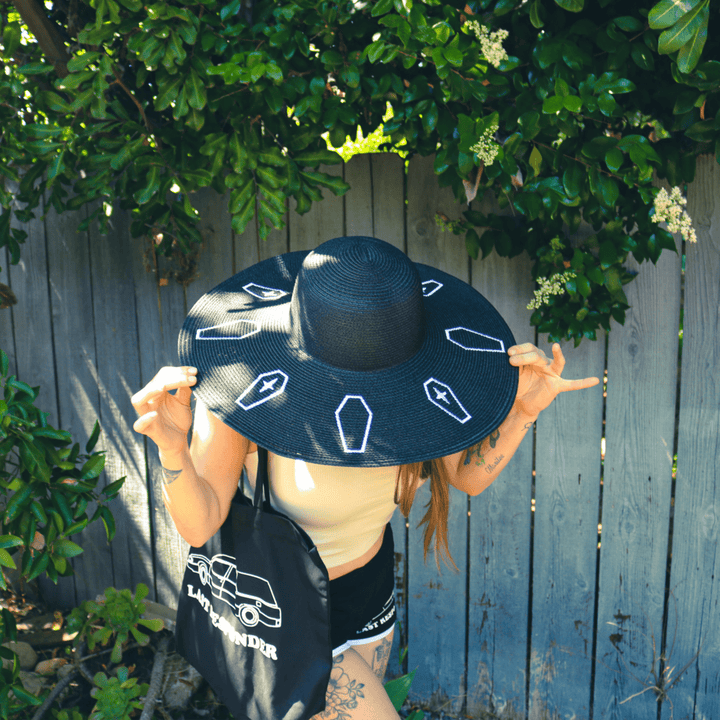 Coffins Embroidered Floppy Sun Hat - Accessories - Fire Inside Me - 