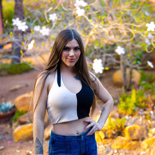 Color Block Halter Top - Tops - Fire Inside Me - 