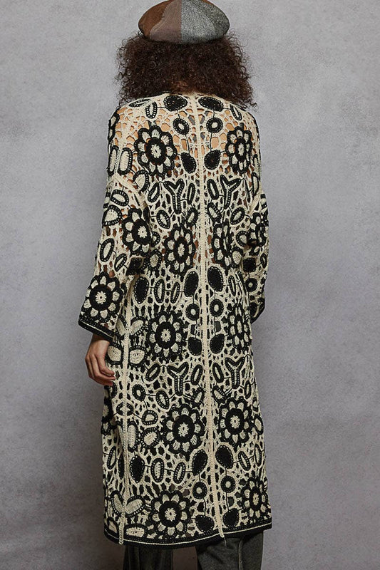 Crochet Knit Weave Cardigan - Outerwear - Fire Inside Me - 