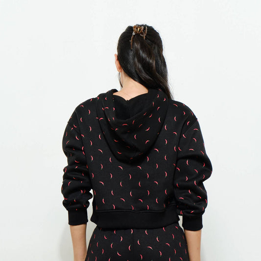Cropped Stacey Chili Hoodie - Outerwear - Fire Inside Me - 