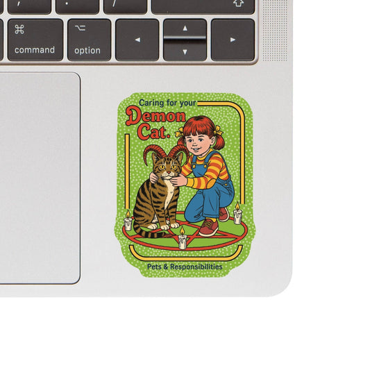 Demon Cat Vinyl Sticker - Accessories - Fire Inside Me - 