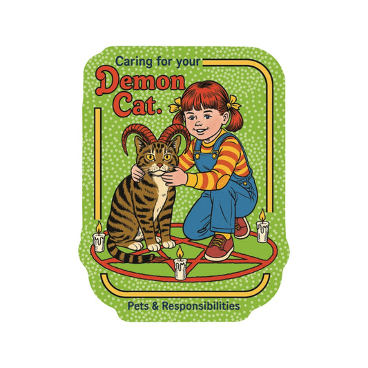 Demon Cat Vinyl Sticker - Accessories - Fire Inside Me - 