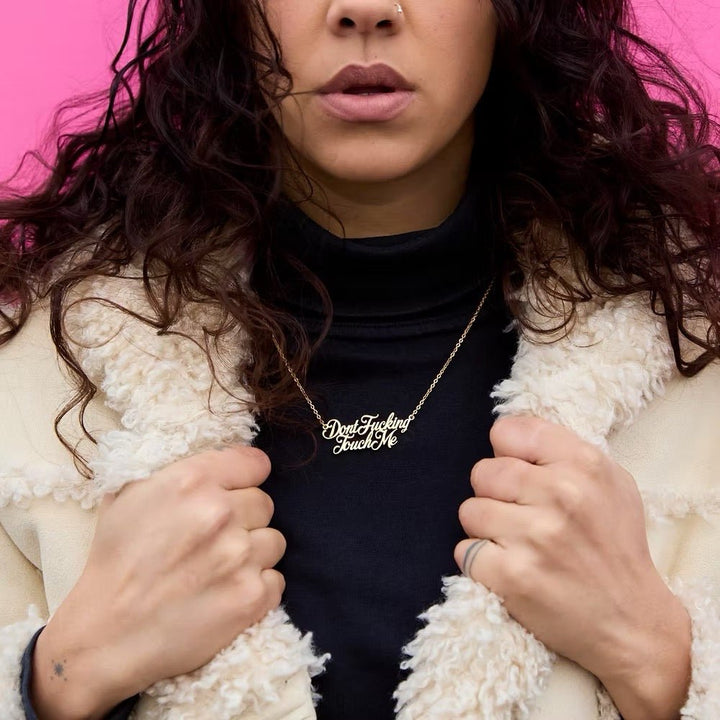 Don't F*cking Touch Me Necklace - 18k Gold - Accessories - Fire Inside Me - 