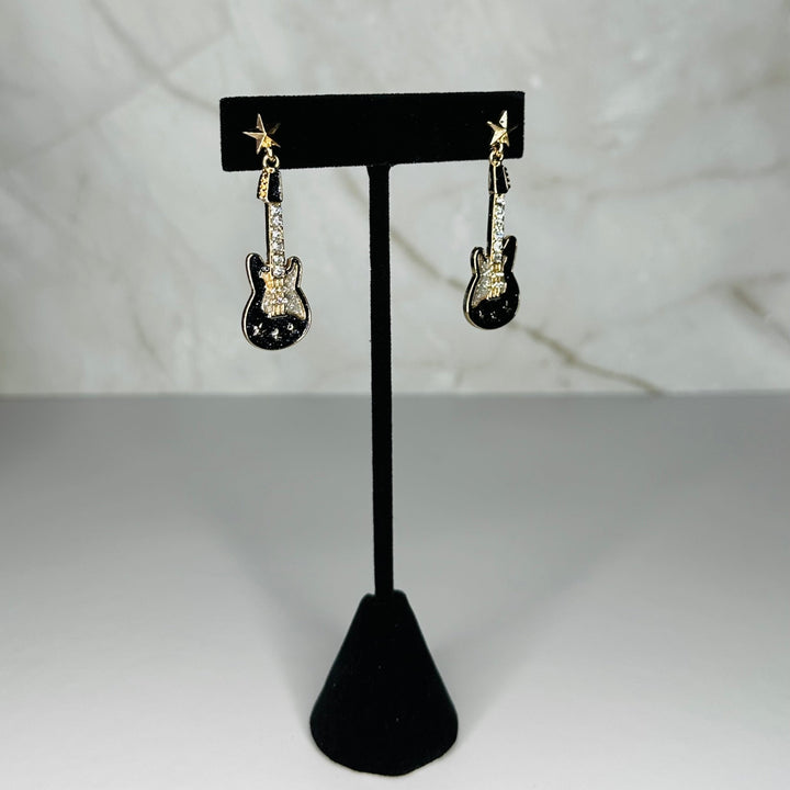 Electric Guitar Retro Earrings - Fire Inside Me - 