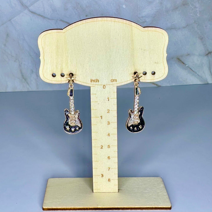 Electric Guitar Retro Earrings - Fire Inside Me - 
