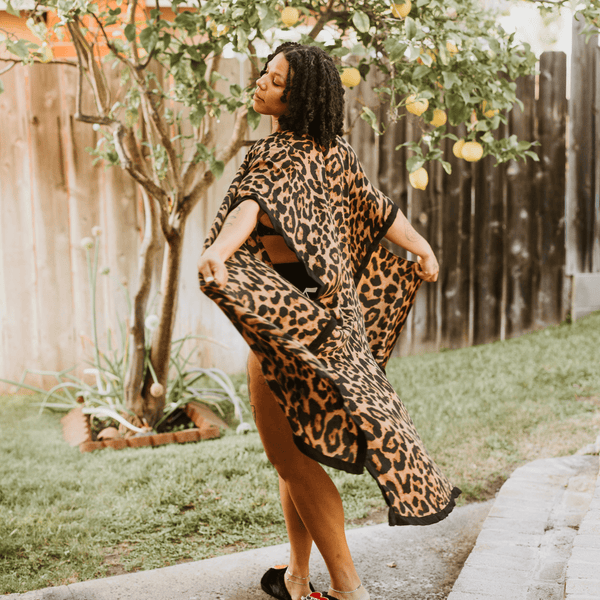 Leopard Print Kimono - Outerwear - Fire Inside Me - 