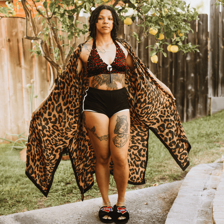 Leopard Print Kimono - Outerwear - Fire Inside Me - 