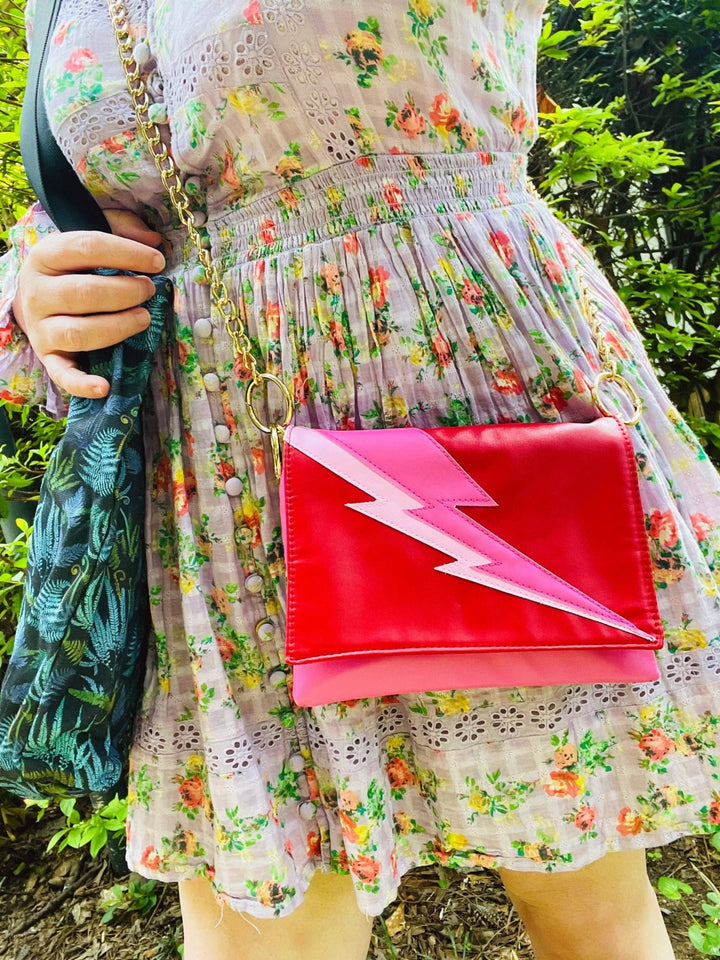 Lightning Bolt Romy Convertible Clutch in Paparazzi - Fire Inside Me - 