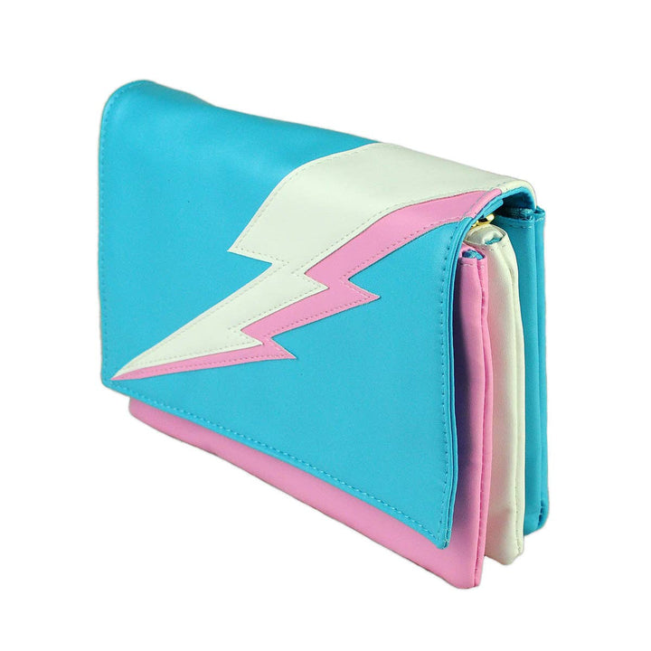 Lightning Bolt Romy Convertible Clutch in Trans Pride - Fire Inside Me - 