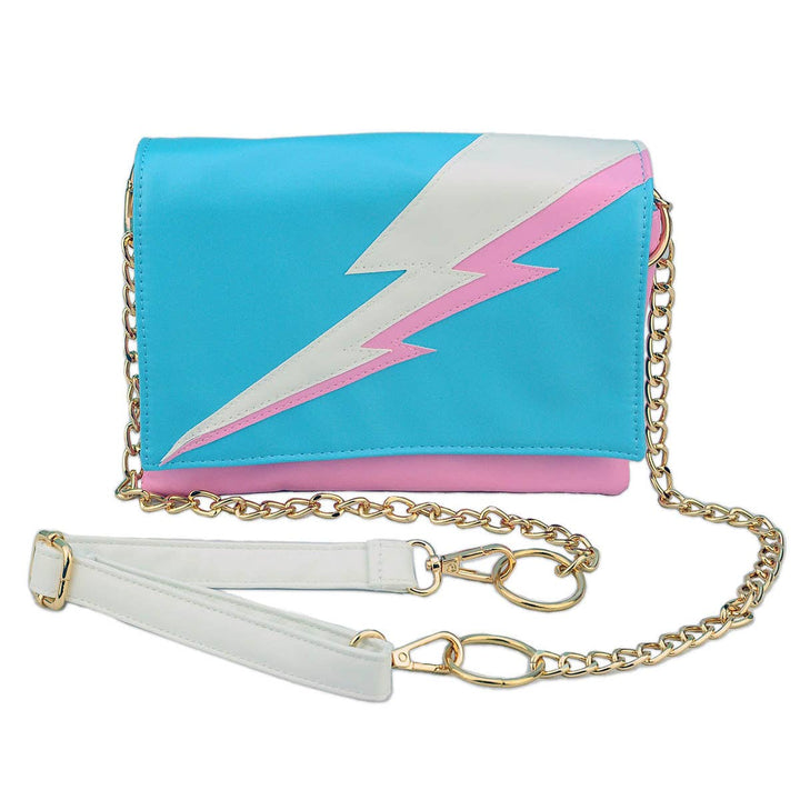 Lightning Bolt Romy Convertible Clutch in Trans Pride - Fire Inside Me - 