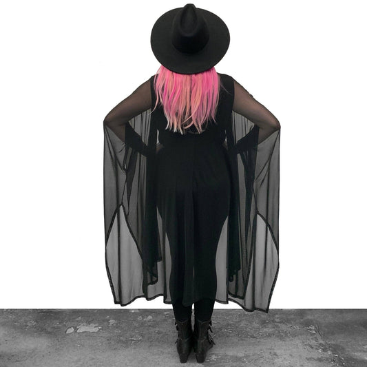 Lilith Mesh Oversized Cloak - Outerwear - Fire Inside Me - 