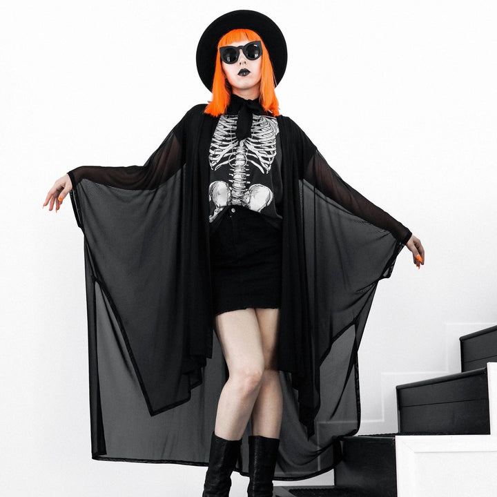 Lilith Mesh Oversized Cloak - Outerwear - Fire Inside Me - 