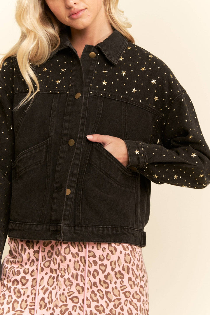 Lucky Stars Denim Jacket - Outerwear - Fire Inside Me - 
