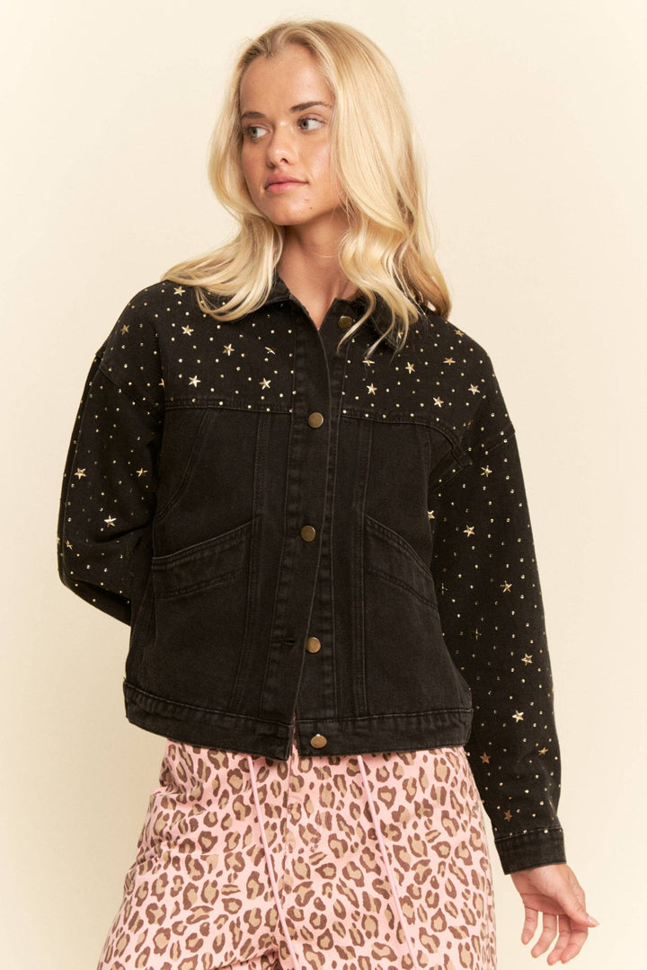 Lucky Stars Denim Jacket - Outerwear - Fire Inside Me - 