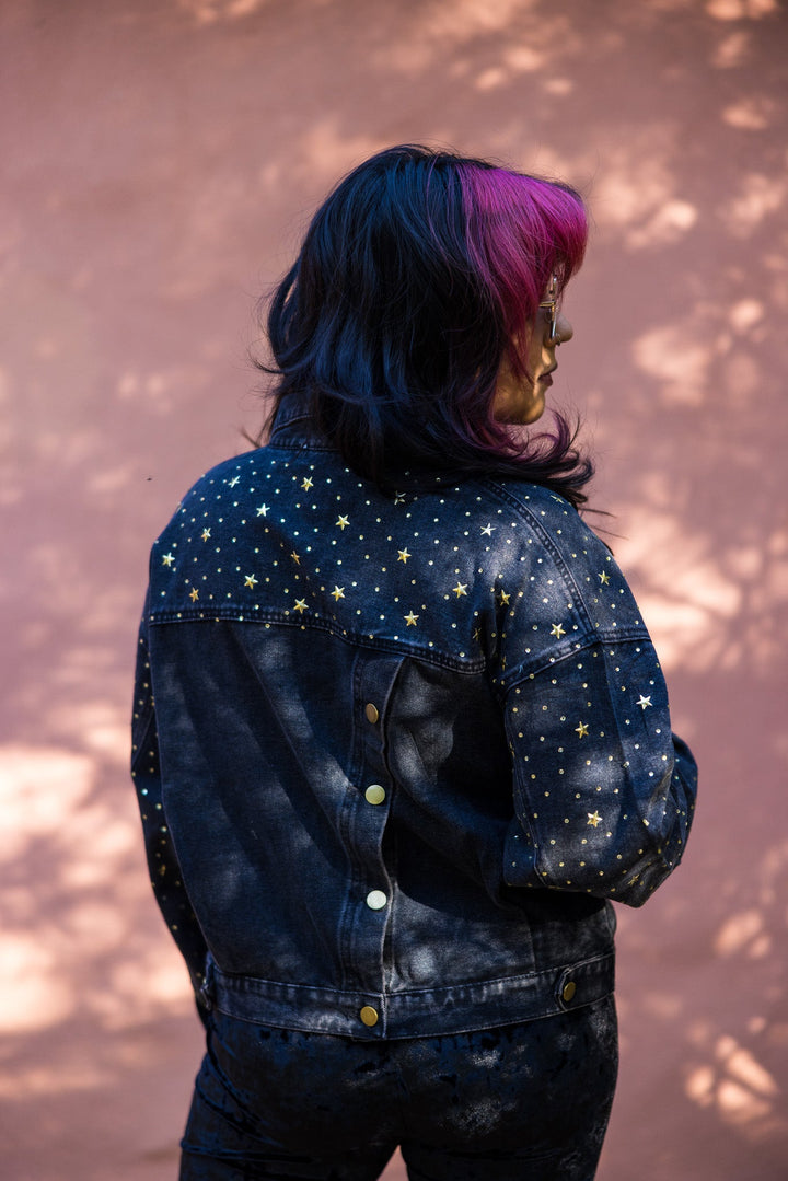 Lucky Stars Denim Jacket - Outerwear - Fire Inside Me - 