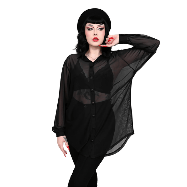 Mesh Memphis Oversized Shirt - Tops - Fire Inside Me - 