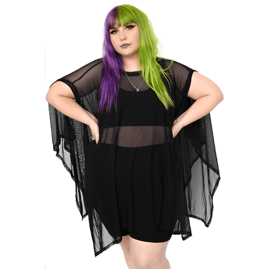 Mesh Rhiannon Flowing Tunic Top - Tops - Fire Inside Me - 