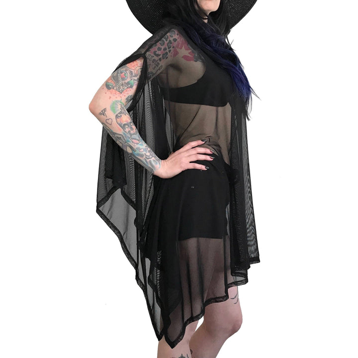 Mesh Rhiannon Flowing Tunic Top - Tops - Fire Inside Me - 
