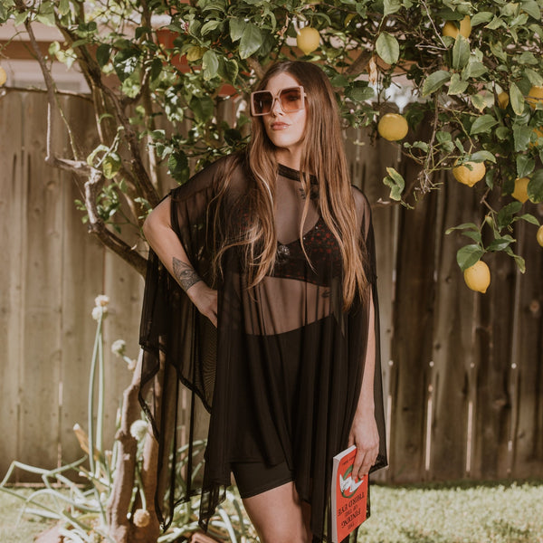Mesh Rhiannon Flowing Tunic Top - Tops - Fire Inside Me - 