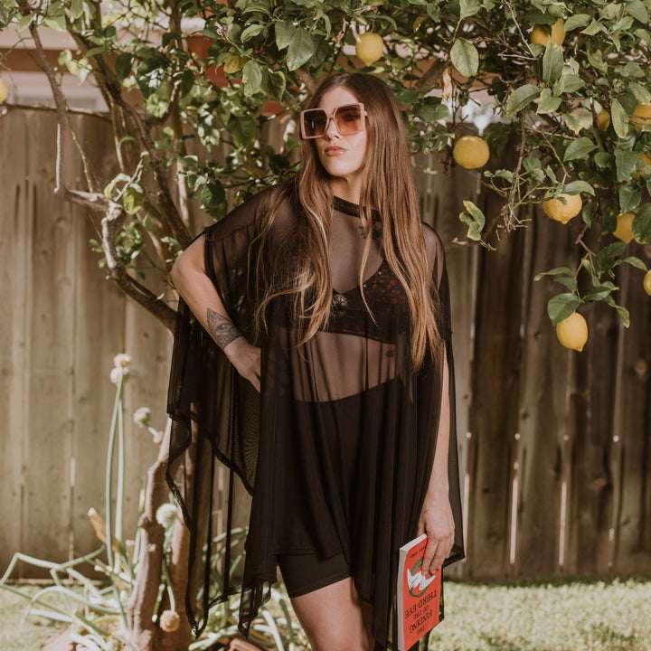 Mesh Rhiannon Flowing Tunic Top - Tops - Fire Inside Me - 