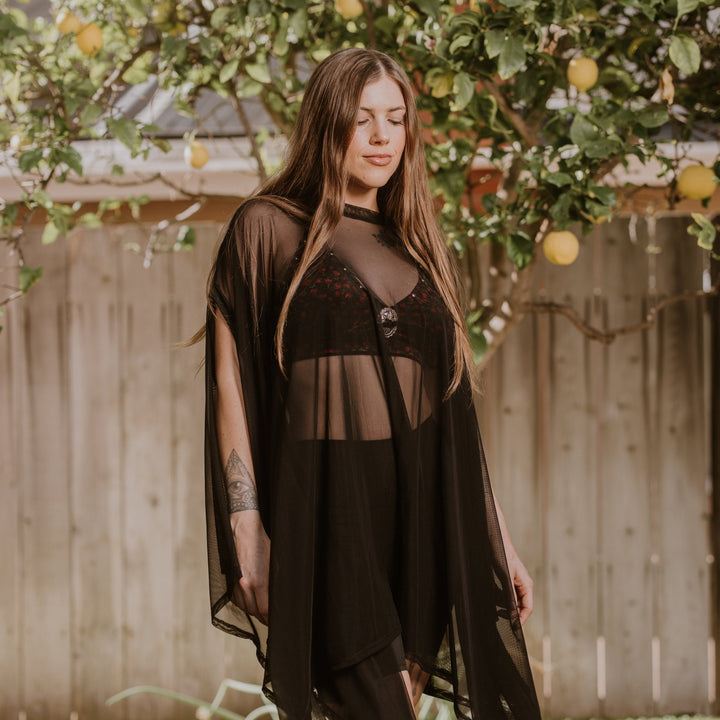 Mesh Rhiannon Flowing Tunic Top - Tops - Fire Inside Me - 