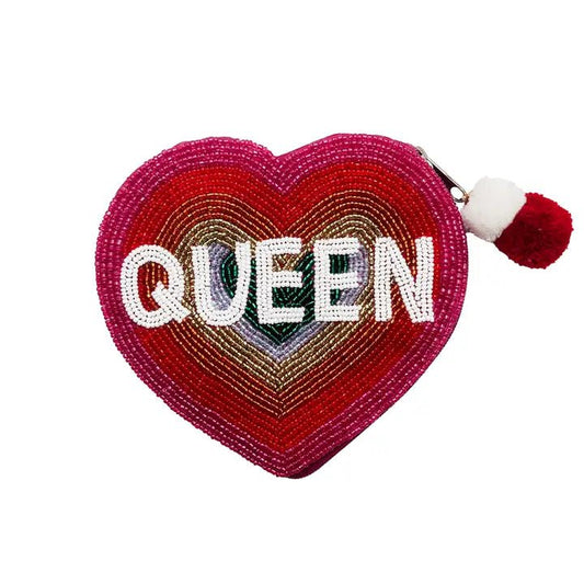 Queen of Hearts Beaded Coin Pouch - Accessories - Fire Inside Me - 