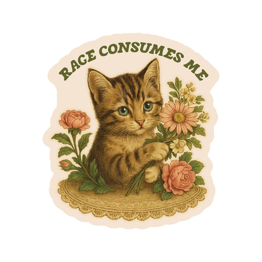 Rage Consumes Me Vinyl Sticker - Fire Inside Me - 