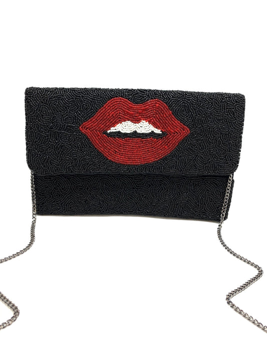 Red Lip Beaded Bag - Accessories - Fire Inside Me - 