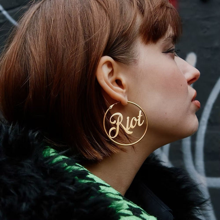 Riot Hoop Earrings - 18k Gold - Accessories - Fire Inside Me - 