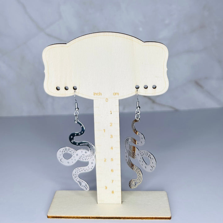 Silver Snake Earrings - Fire Inside Me - 