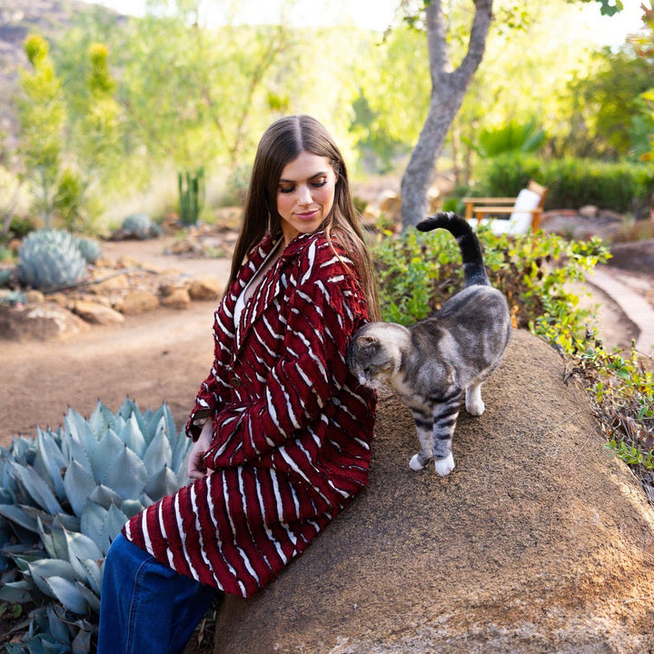 Textured Plaid Lightweight Coat Jacket - Outerwear - Fire Inside Me - 