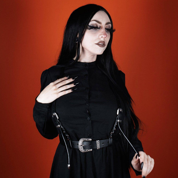 The ‘Midnight Rider’ Western Goth Harness - Fire Inside Me - 