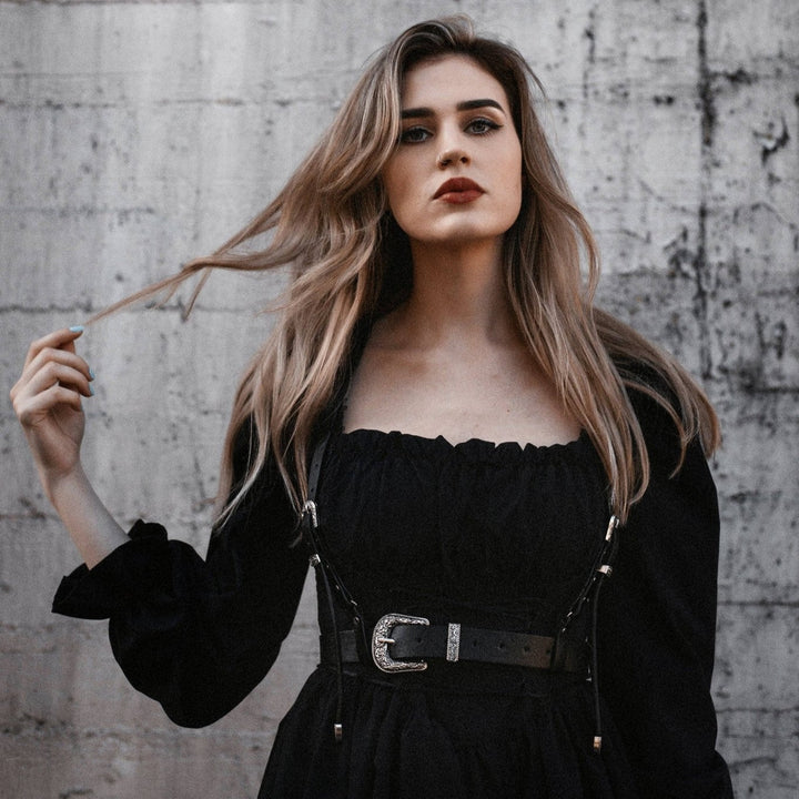 The ‘Midnight Rider’ Western Goth Harness - Fire Inside Me - 
