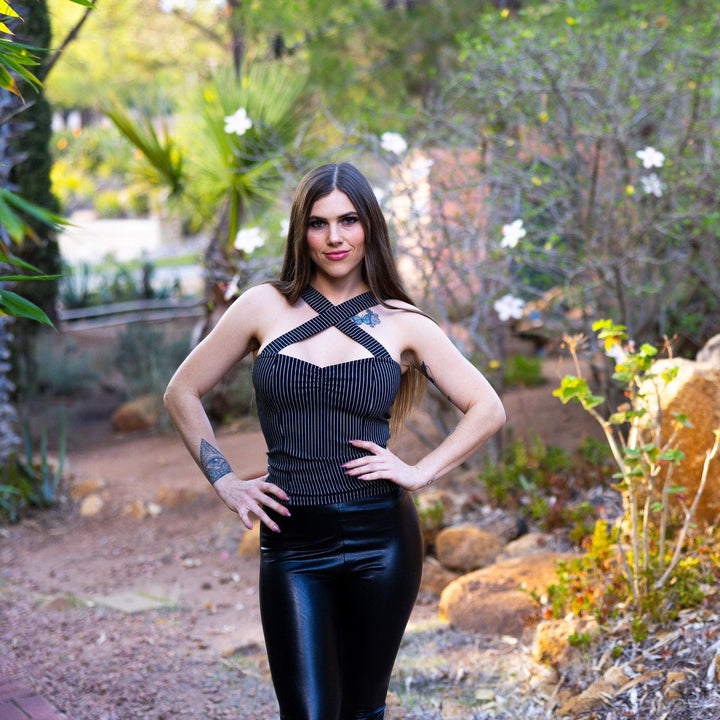 Vavavoom Pinstripe Top - Tops - Fire Inside Me - 