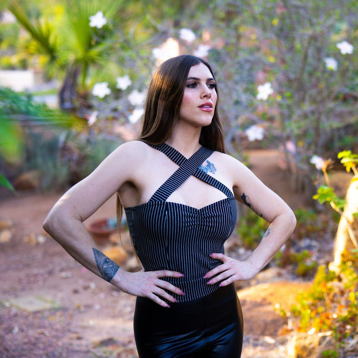 Vavavoom Pinstripe Top - Tops - Fire Inside Me - 