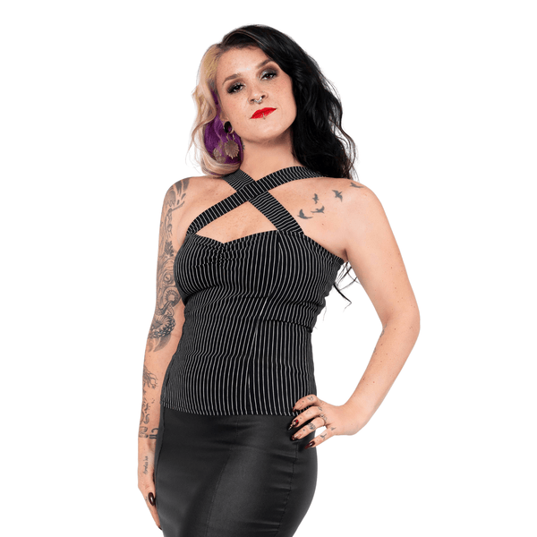 Vavavoom Pinstripe Top - Tops - Fire Inside Me - 